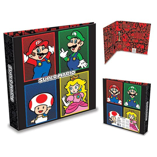 Super Mario - 4 Colour Ring Binder Folder