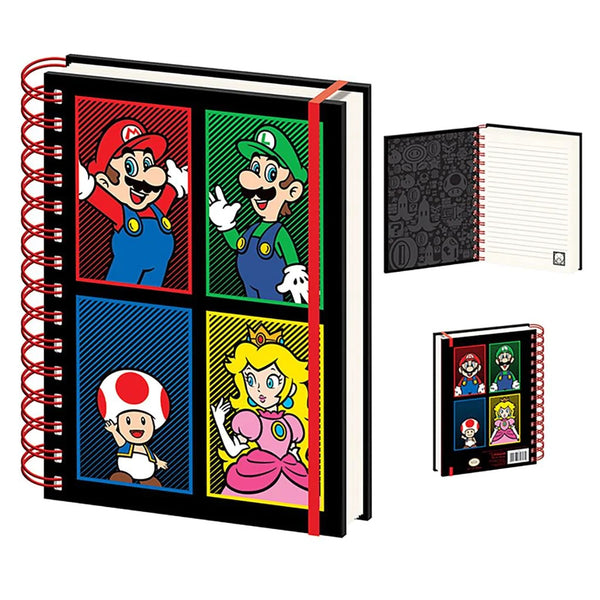 Super Mario - Character Panels - A5 Notebook