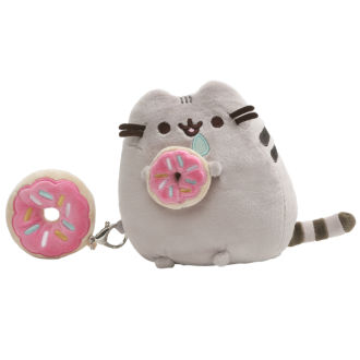 Pusheen with Donut Gift Set - Plush & Keychain
