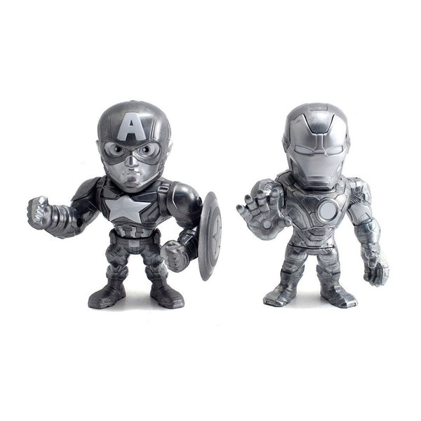 Captain America 3: Civil War - Iron Man & Captain America 4" Bare Metal 2 Pk