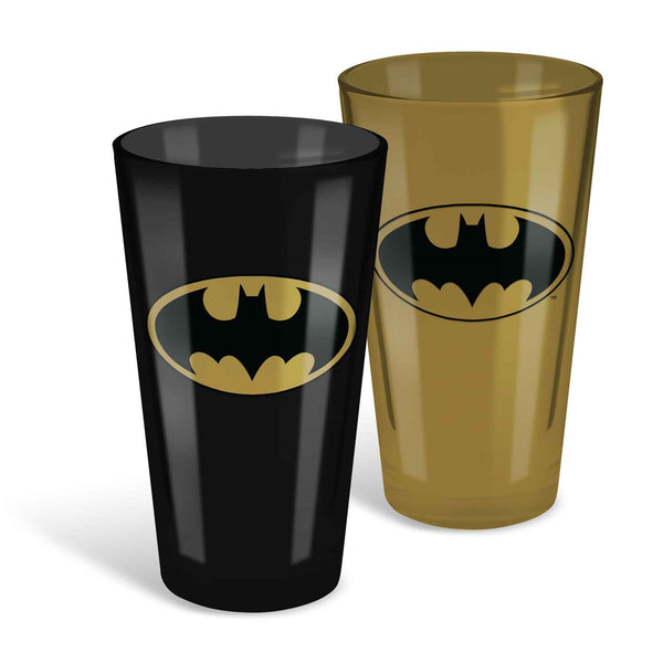 Batman Set of 2 Metallic Conical Glass Gift Pack