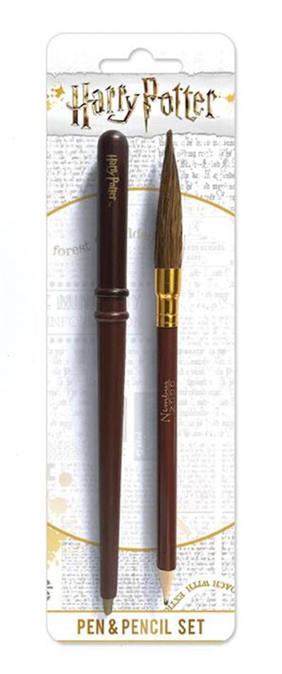 Harry Potter - Wand And Brush Pen and Pencil Set