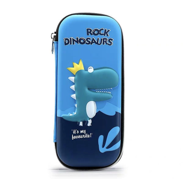 Rock Dinosaurs Hard Top PVC Pencil Case