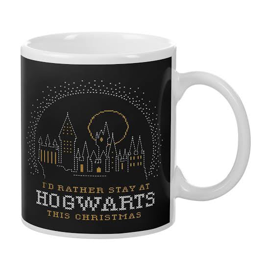 Harry Potter - Hogwarts Black Mug (Christmas)
