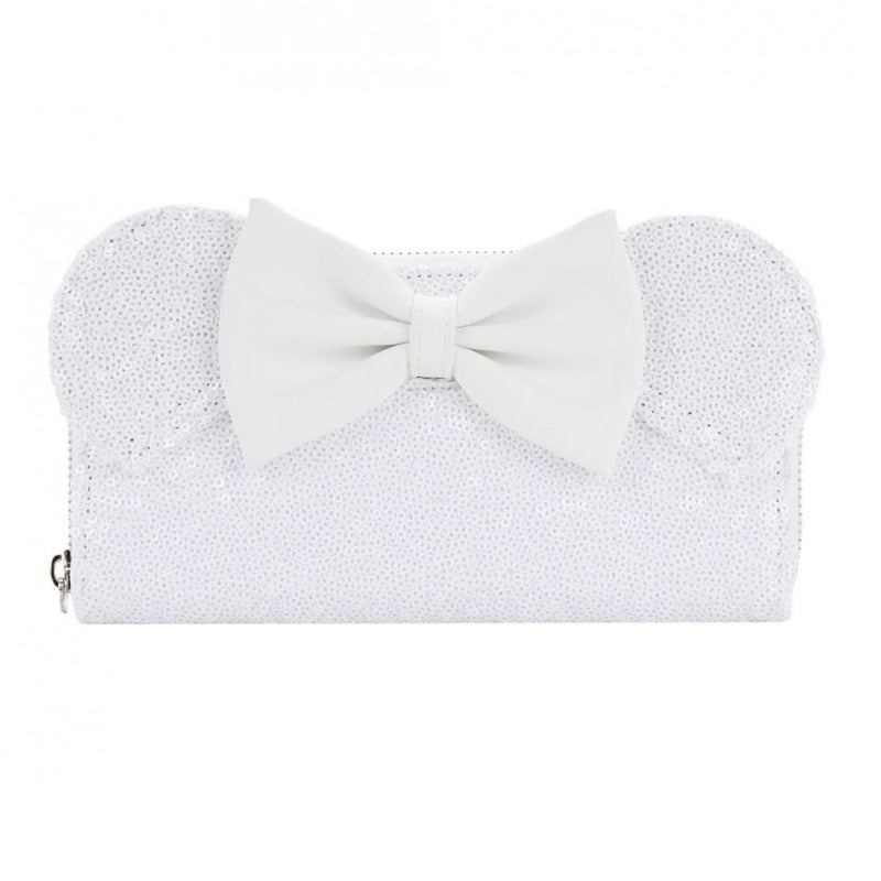 Disney - Minnie Mouse Sequin Wedding Zip Around Purse