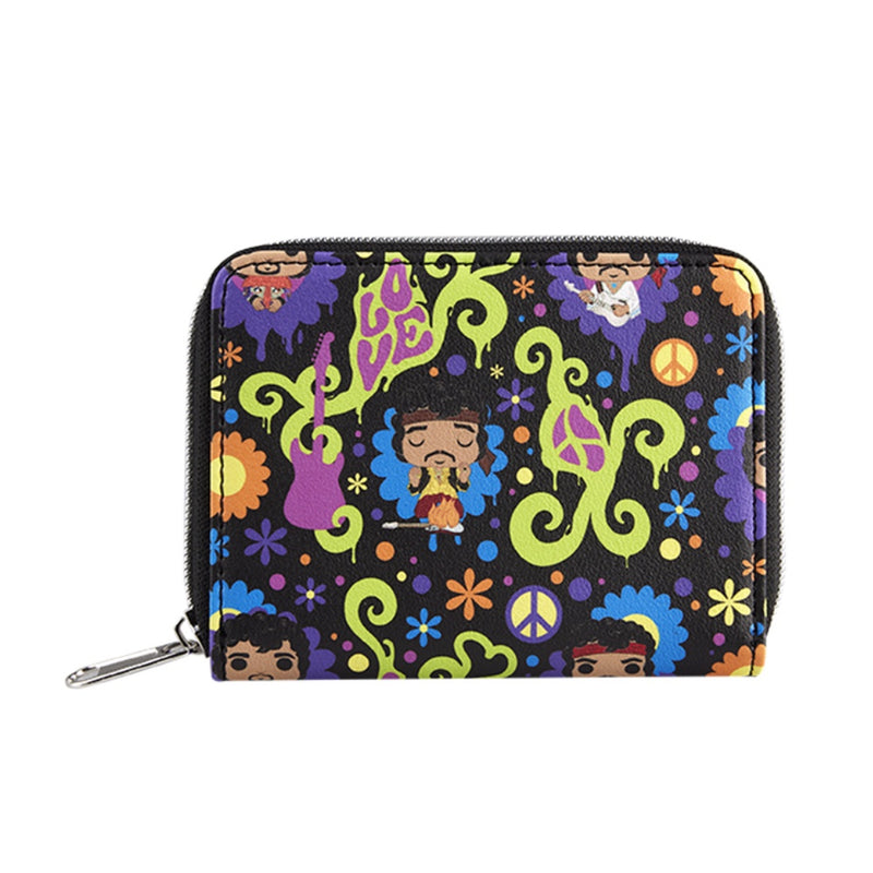 Jimi Hendrix - Love & Flowers Zip Around Purse