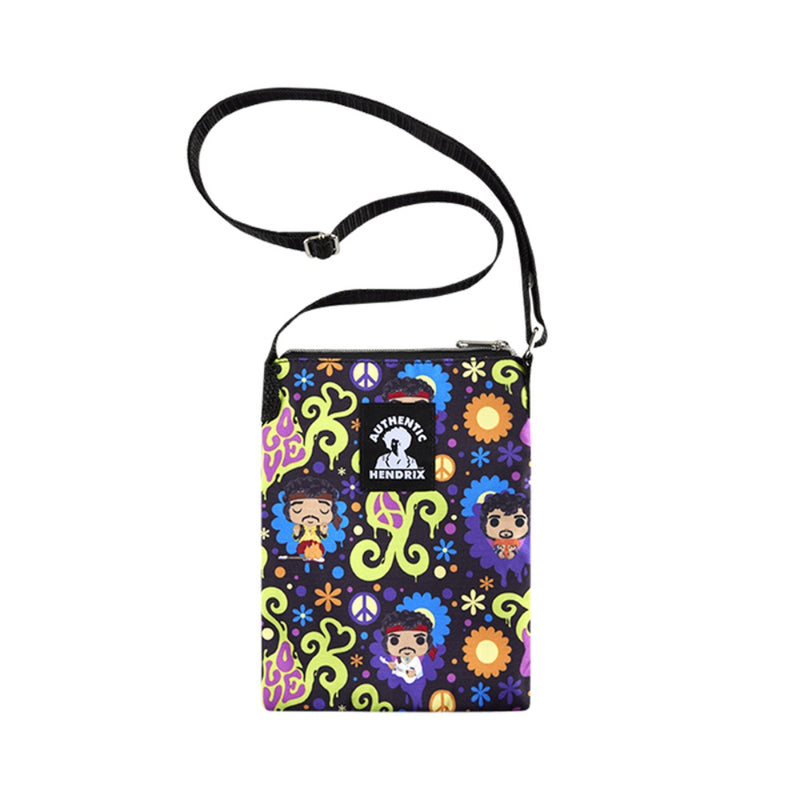 Jimi Hendrix - Love & Flowers Passport Crossbody Bag