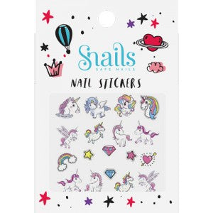 Snails Nail Polish Stickers - Unicorn