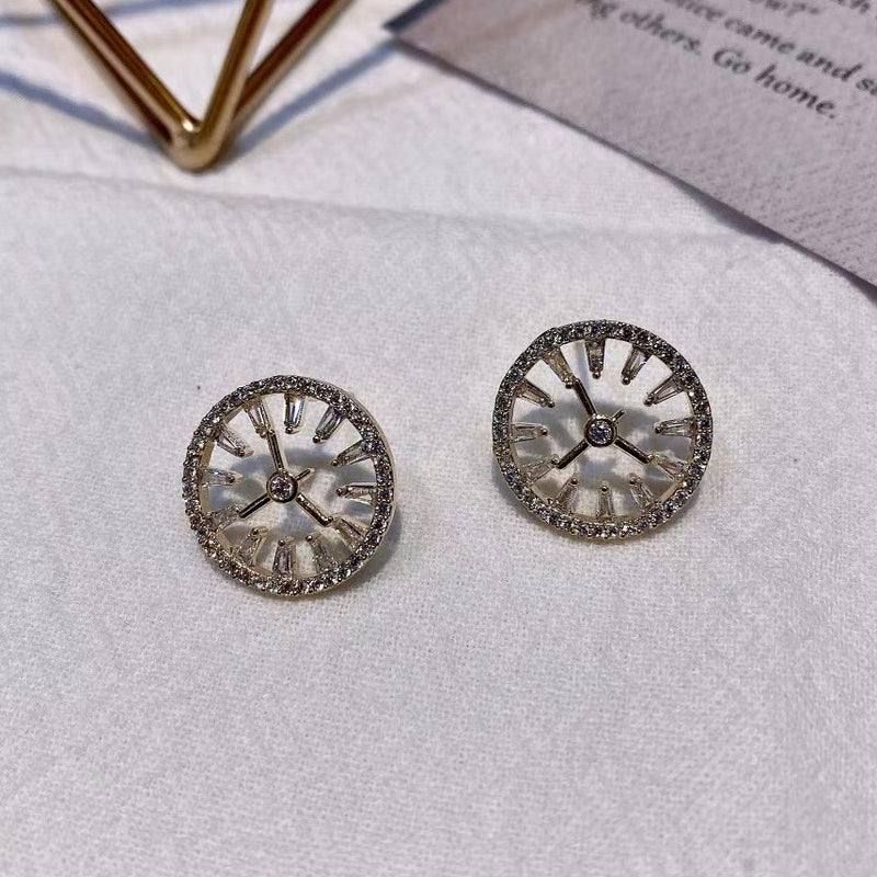 Clock Face Earrings (69598YZ)