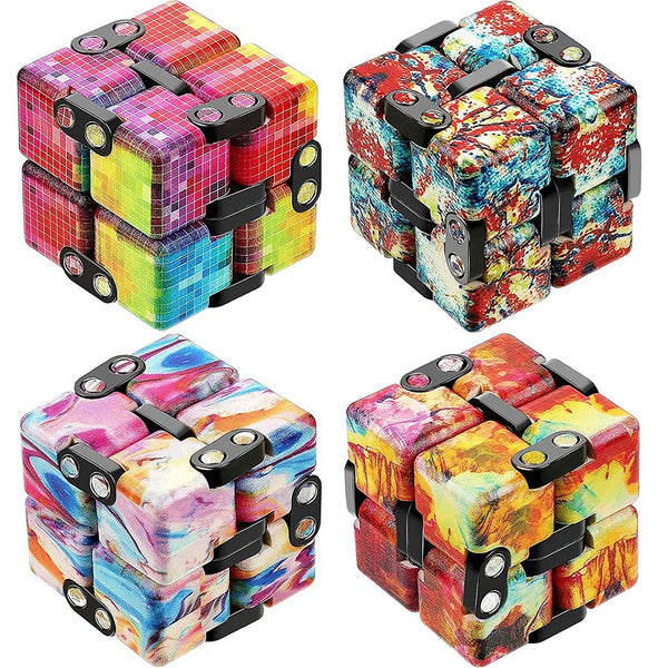 Infinity Cube Fidget Toy Multi Coloured Deluxe assorted