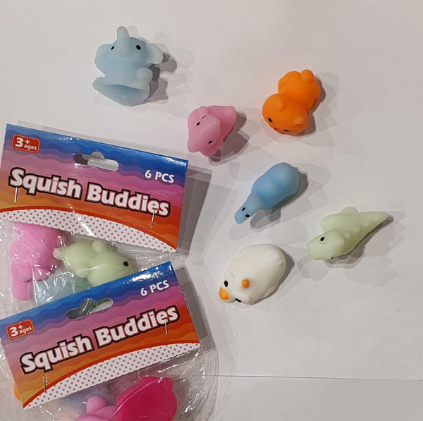 Squish Buddies 6 pack assorted