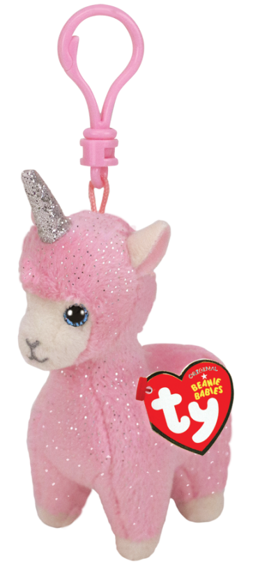 Beanie Boos Clips Lana Pink Llama with Horn