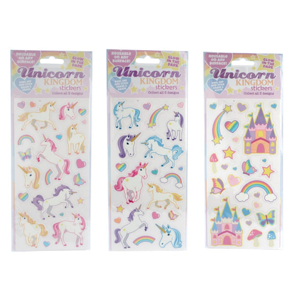 Glow-in-the-dark Unicorn Kingdom Stickers
