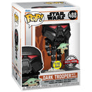 Star Wars: The Mandalorian - Dark Trooper with Grogu Glow Pop! Vinyl [RS]