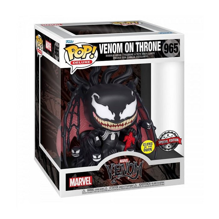 Venom - Venom on Throne Glow US Exclusive Pop! Deluxe [RS]