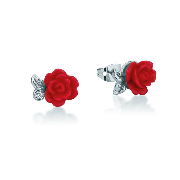 Beauty And The Beast - Enchanted Rose Stud Earrings