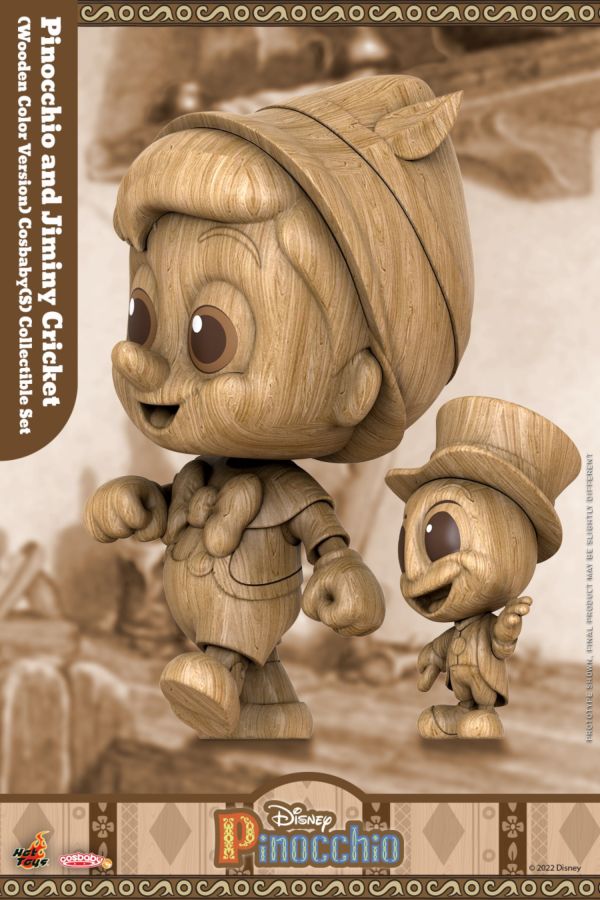 Pinocchio - Pinocchio & Jiminy Cricket (Wooden Color Version] Cosbaby Set