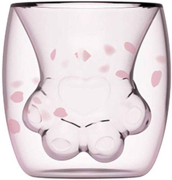 Cat Claw Double Layer Glass Cup