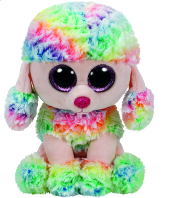 Beanie Boo Medium Rainbow Poodle