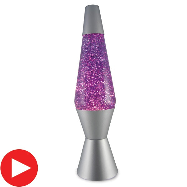 Silver/Purple Diamond Glitter Lamp