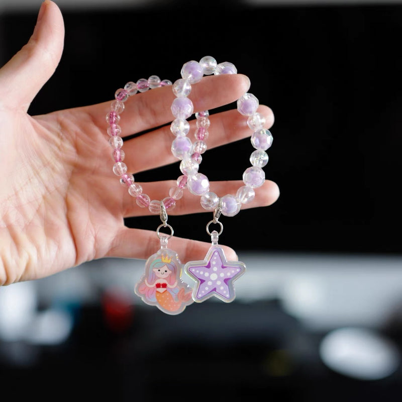 Kid’s 2pc Bracelet and Charms Set - Mermaids
