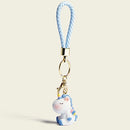 Unicorn Vinyl Keychain with Bell Charm