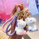 Unicorn Vinyl Keychain with Bell Charm