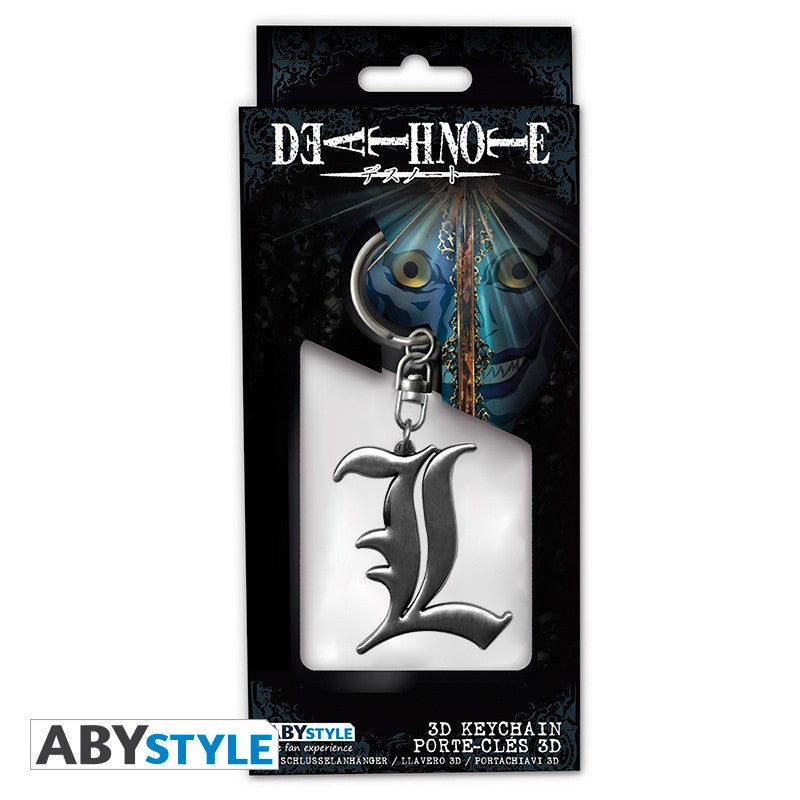 Death Note - 3D L Symbol Metal Keychain