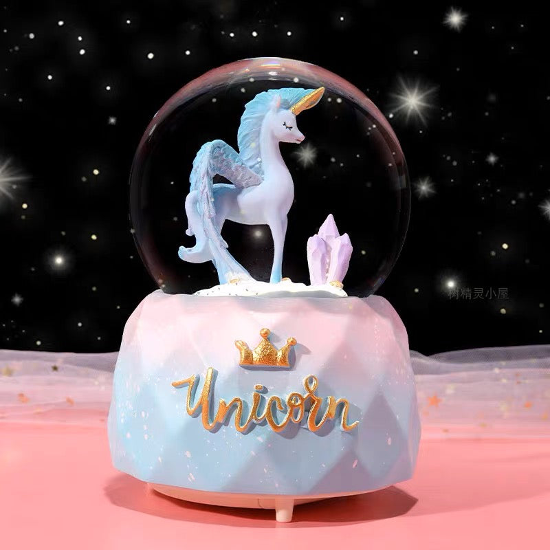 Regal Unicorn Musical Snow Globe