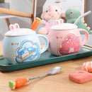 Bunny 3D Mug with Lid and Spoon