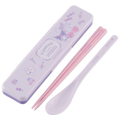 Kuromi Cherry Hearts Chopsticks and Spoon Set