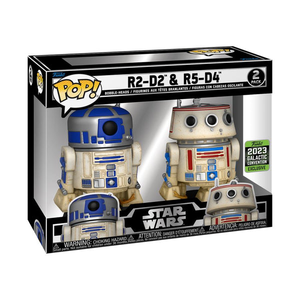 Star Wars Galactic Convention 2023 - R2-D2 & R5-D4 Pop! Vinyl 2-Pack [RS]