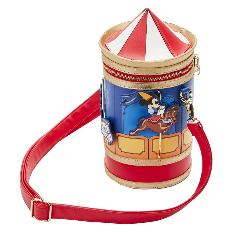 Disney - Brave Little Tailor Mickey and Minnie Mouse Carousel Crossbody Bag