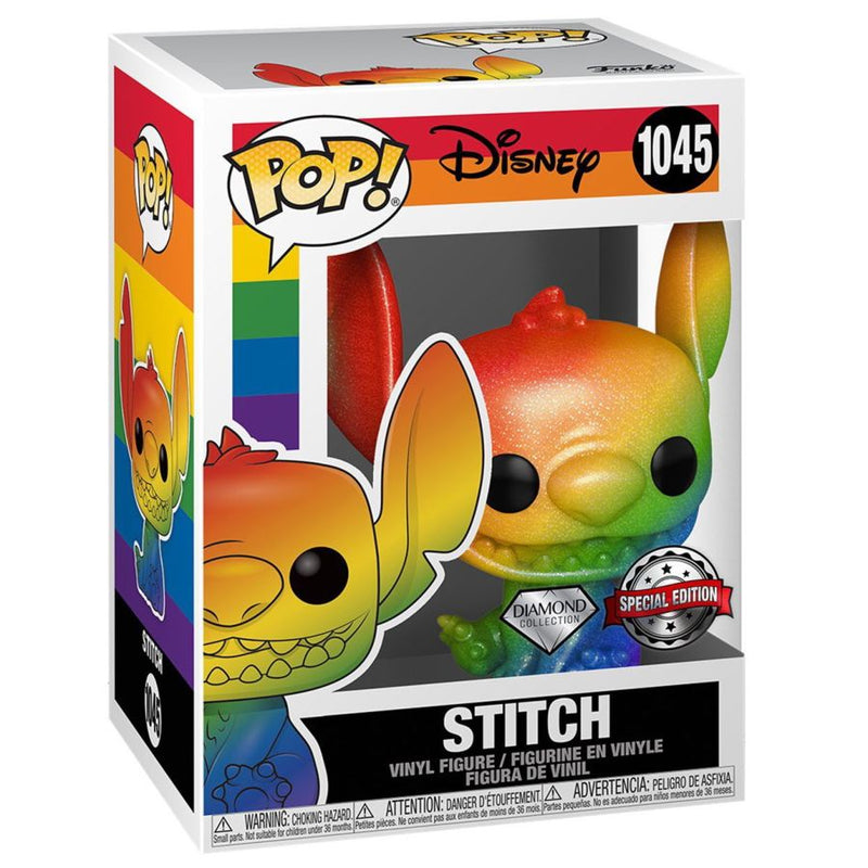 Lilo & Stitch - Stitch Rainbow Pride Diamond Glitter US Exclusive Pop! Vinyl [RS]