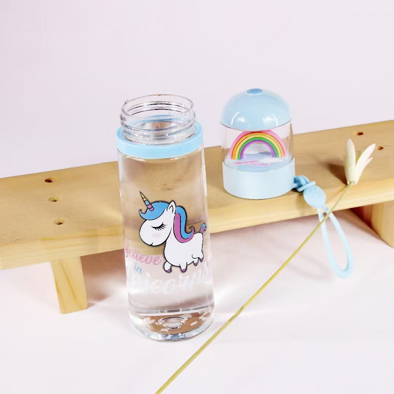 Rainbow Unicorn Water Bottle with LED Light