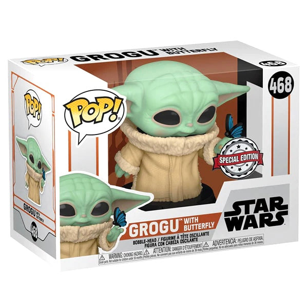 Star Wars: The Mandalorian - Grogu with Butterfly US Exclusive Pop! Vinyl [RS]