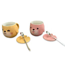 Happy Dog Molded Mug with Lid and Spoon