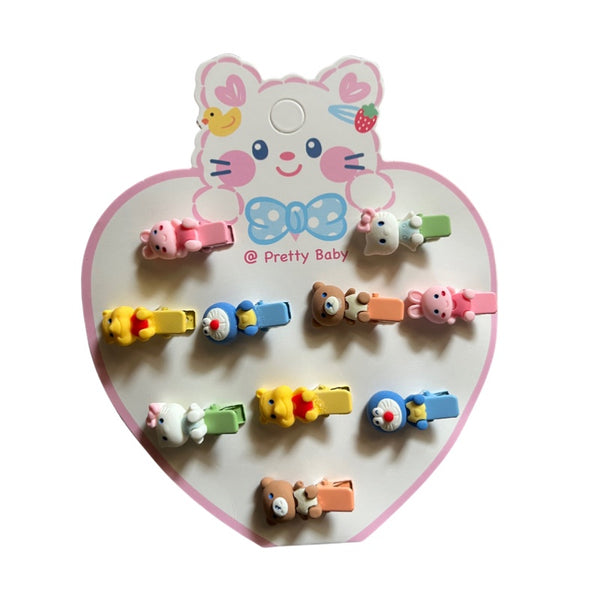 Kid’s 10pc Hair Clip Set - Assorted