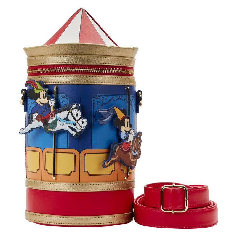 Disney - Brave Little Tailor Mickey and Minnie Mouse Carousel Crossbody Bag