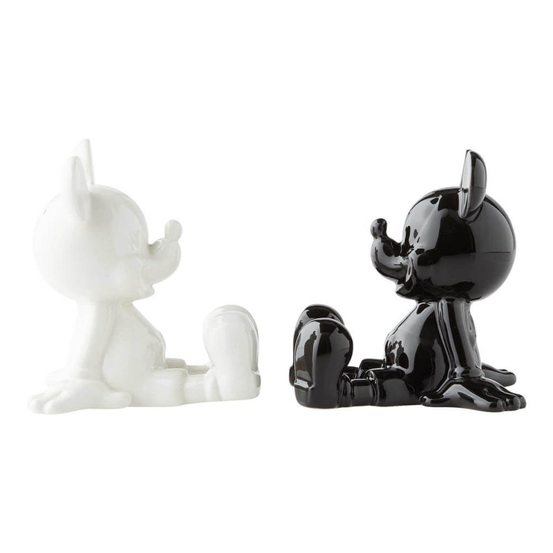 Disney Salt & Pepper Shaker Set: Black & White Mickey Mouse