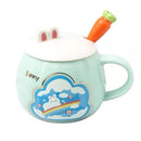 Bunny 3D Mug with Lid and Spoon