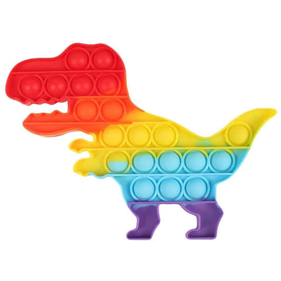 Pop It Fidget Rainbow Dinosaur