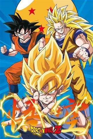 Dragon Ball Z - Poster - 3 Gokus Evo