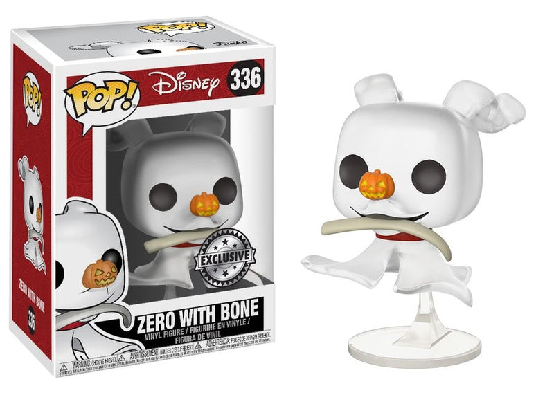 The Nightmare Before Christmas - Zero with Bone (with chase) US Exclusive Pop! Vinyl