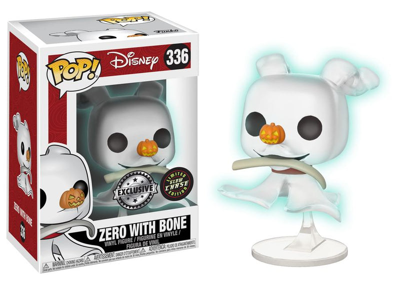 The Nightmare Before Christmas - Zero with Bone (with chase) US Exclusive Pop! Vinyl