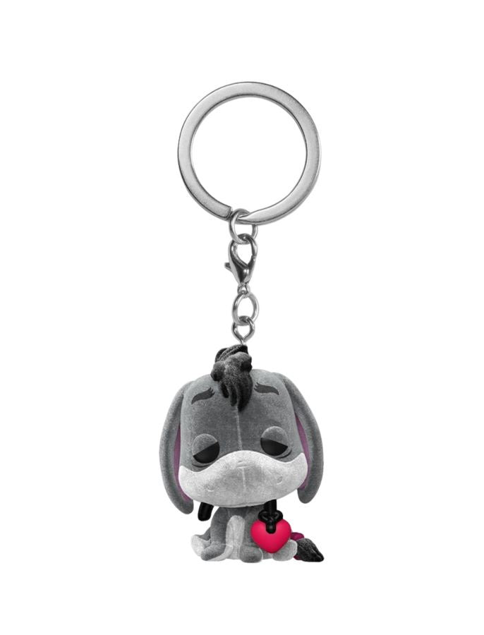 Winnie the Pooh - Eeyore with Heart Flocked Pop! Keychain [RS]