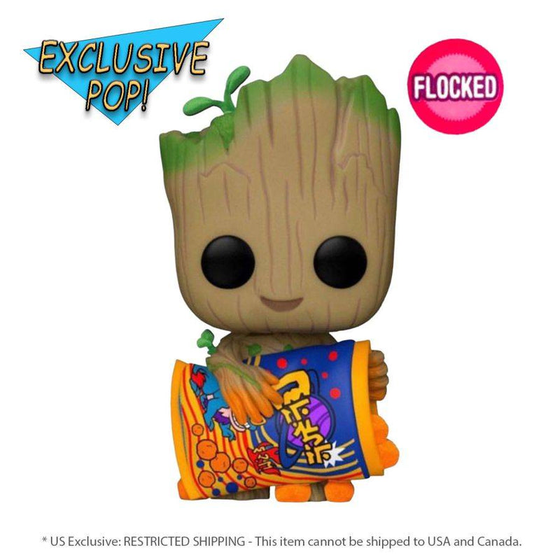 I Am Groot (TV) - Groot with Cheese Puffs Flocked Pop!Vinyl [RS]