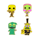 The Nightmare Before Christmas - Blacklight Enamel Pin Set 4 Pack