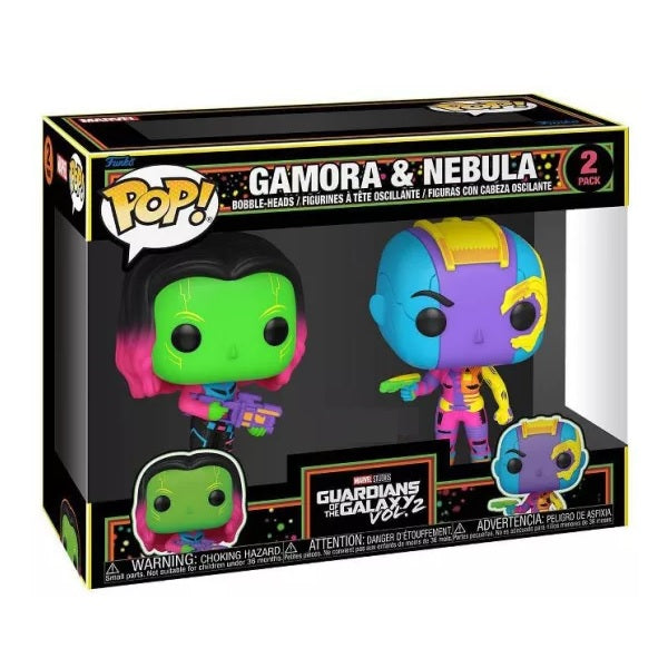 Marvel Comics - Gamora & Nebula Black Light Pop! 2-Pack [RS]