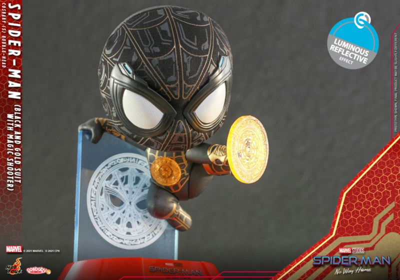 Spider-Man: No Way Home - Spider-Man Black & Gold Suit with Magic Shooter Cosbaby